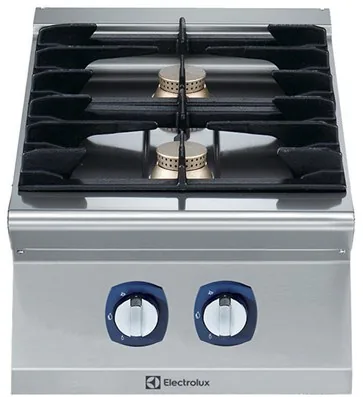 Electrolux Professional 371000 — Cocina a gas de 2 quemadores (módulo 400 mm)